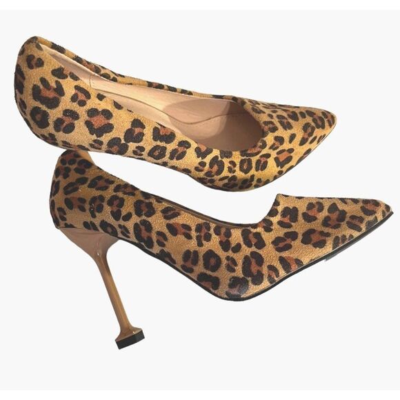 Cinak Leopard‎ Heels Size 8.5 - Picture 1 of 3